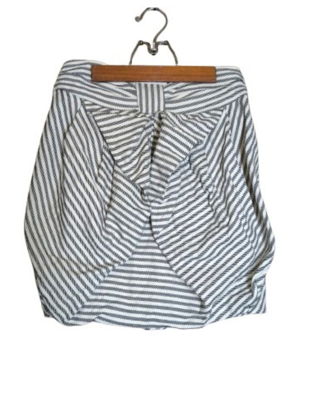 Eva Franco Striped Tulip Bubble Skirt Polka Dot Lining Size 6 Whimsigoth - Picture 6 of 9